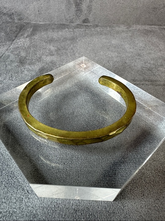 Jewelry - Brass Tone Metal Cuff Bracelet - Women's Accessory